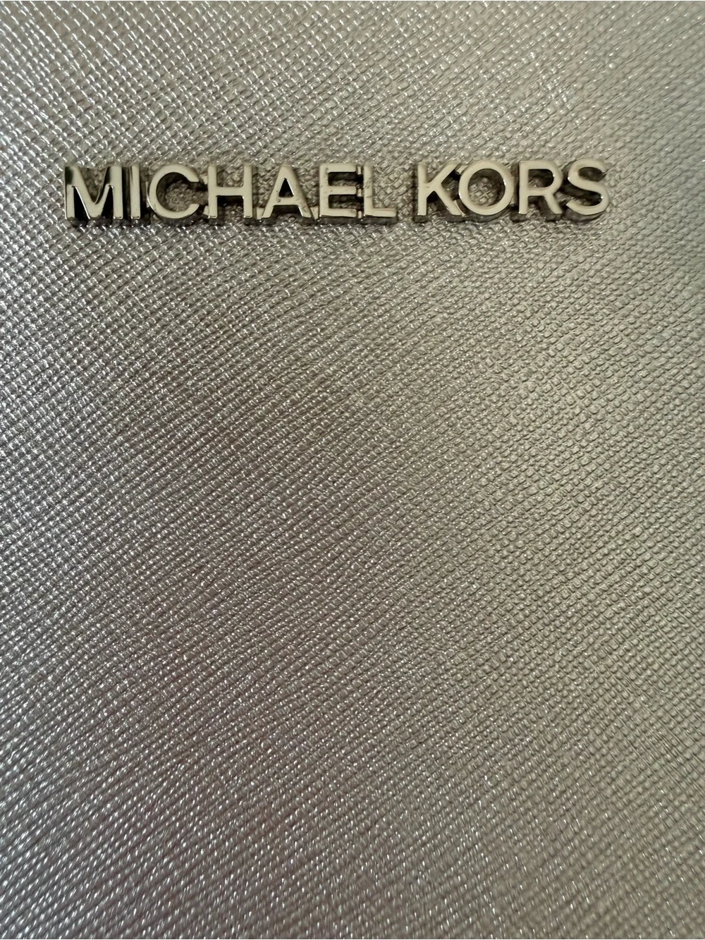 Michael Kors Silver Metallic Crossbody Bag Handbag Purse